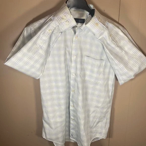 kenneth roberts platinum dress shirts Kenneth Roberts Platinum Button Up Shirt SZ 17.5 36 Men's 2 Ply Cotton Gray